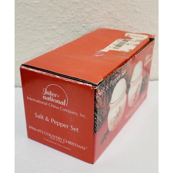 International China Co COUNTRY CHRISTMAS Salt and Pepper Shakers Fox Rabbit 1980 - Picture 8 of 9